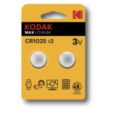 Kodak Max lithium CR1025 2-pack