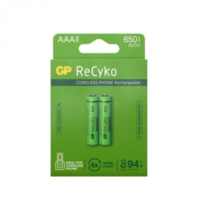 GP Recyko 650mAh AAA/HR03 2-pack