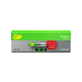 GP Super Alkaline AAA-batteri LR03/24A 12-pack