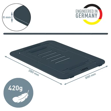 Leitz Ergo Laptopställ ultraplatt mörkgrå