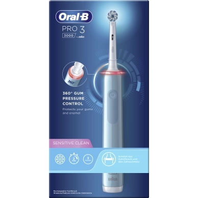 Oral-B alt Oral-B Eltandborste Pro 3 3000 Sensitive Clean Blue