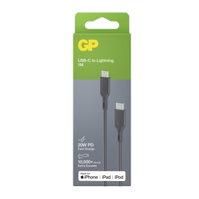 GP BATTERIES alt GP USB-kabel, USB-C till Apple Lightning, 1m