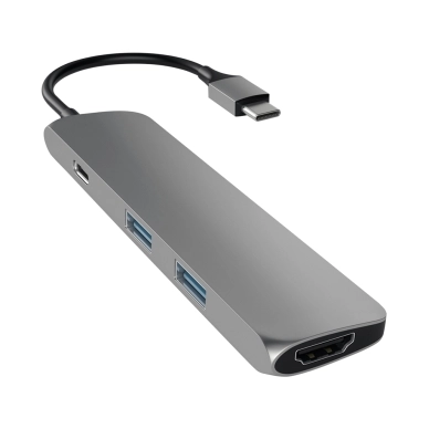 Satechi alt Slim USB-C MultiPort Adapter 4K HDMI, Space Grey