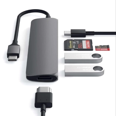 Satechi alt Satechi Slim USB-C MultiPort Adapter V2, Space Grey