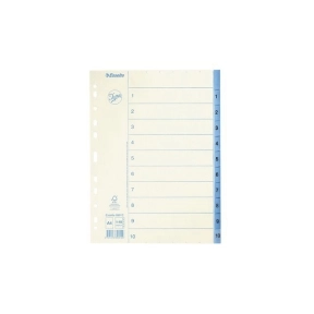 Pappersregister JOPA  A4 1-10 vit/blå (10)