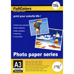 Glossy fotopapper 270g A3 20-Pack