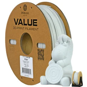 PrimaValue PLA+ - 1,75mm - 1kg - Ljusgrå