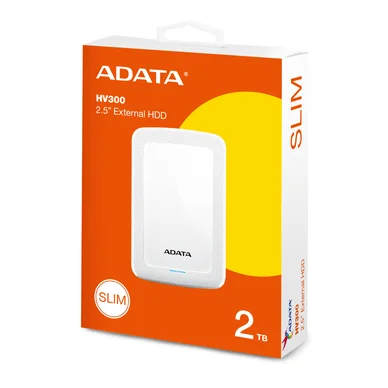 2TB HV300 Slim External Hard Drive, 2.5, White 2TB HV300 Slim External Hard Drive, 2.5, White