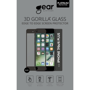 GEAR Skärmskydd iPhone 6+/7+/8 Plus Platinum svart