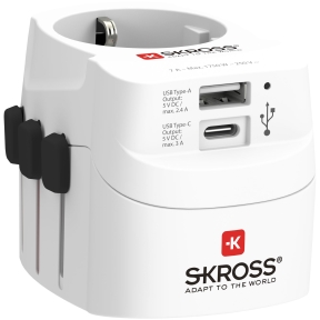 SKROSS World Adapter Pro Light USB-C + USB-A