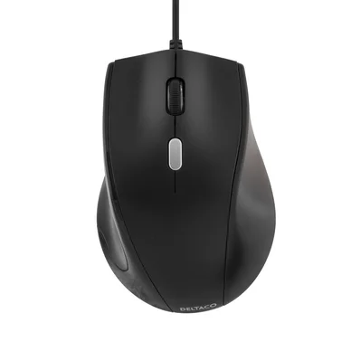 Deltaco optisk mus, 3 knappar med scroll, USB