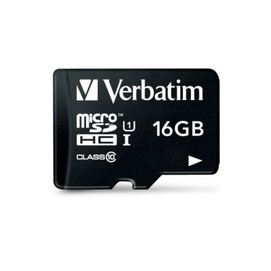 VERBATIM alt Verbatim 16GB MicroSDHC Minneskort med adapter, Class 10