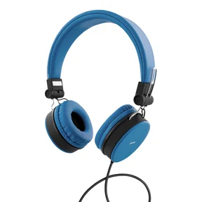 Streetz Hörlurar, 3,5 mm, fjärrkontroll, 1,5 m kabel, blå