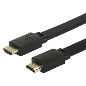 HDMI-kabel, 48G, 3M, svart, platt