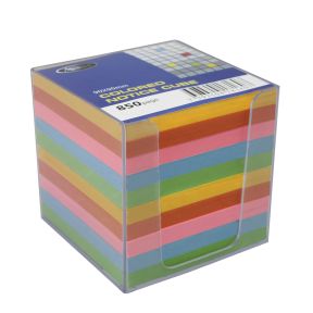 Blockkub inkl. hållare, färgat papper