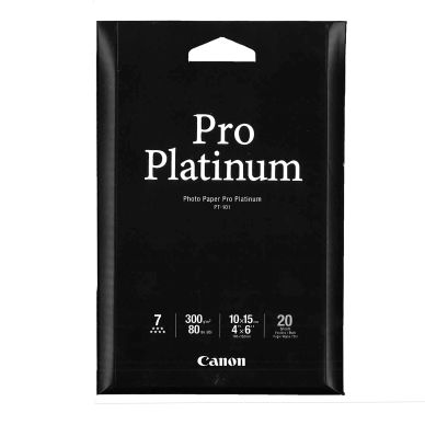 CANON alt Fotopapper Pro Platinum, 10x15 cm, 20 ark, 300g (PT-101)